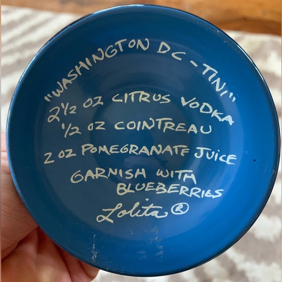Lolita Hand Painted Martini Glass - Washington DC - Picture 5 of 5